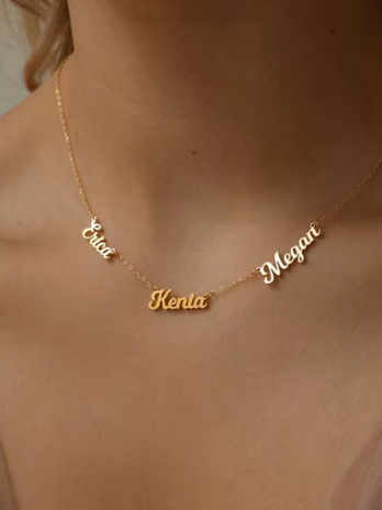 Personalized Stainless Steel Name & Date Necklace