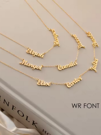 Personalized Stainless Steel Name & Date Necklace